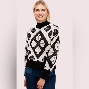 kate spade Black and White Turtleneck Sweater